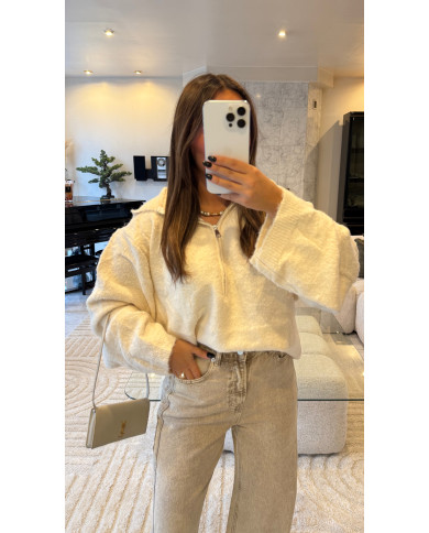 Sweat à capuche Lainy beige