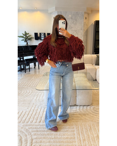 Pull Froufrou bordeaux