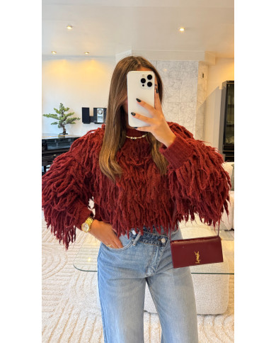 Pull Froufrou bordeaux