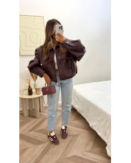 Veste Simili Crop Simili Oversize