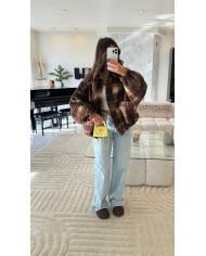 Blazer Épaulettes croisé Vichy