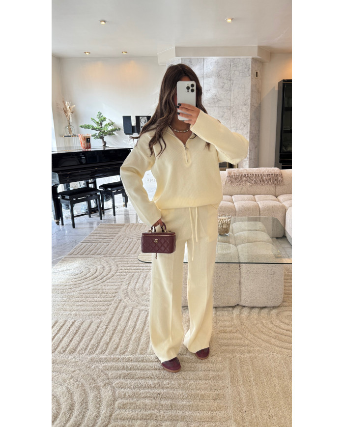 Ensemble Cashy Zip Beige
