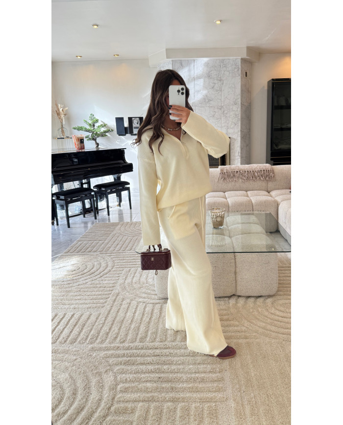 Ensemble Cashy Zip Beige