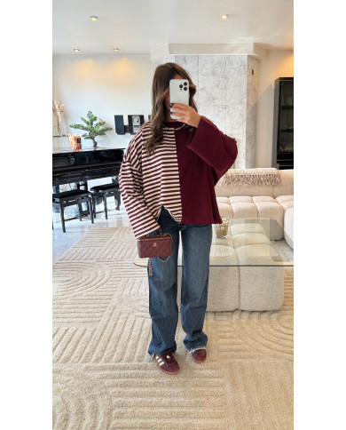 T-shirt Marin & Uni Bordeaux