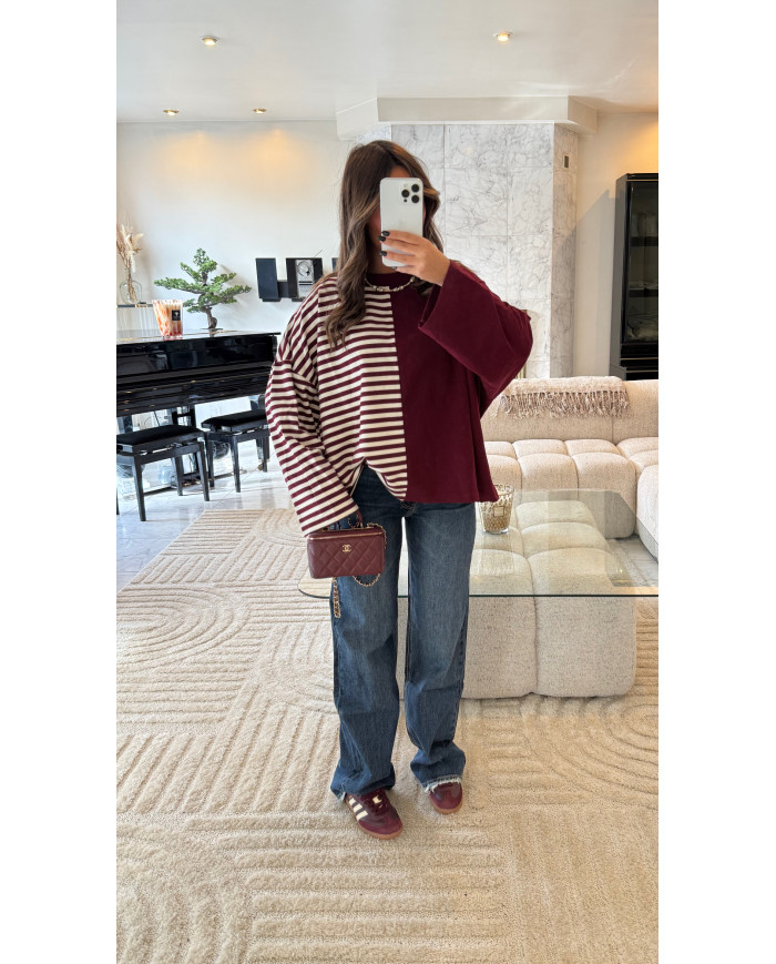 T-shirt Marin & Uni Bordeaux