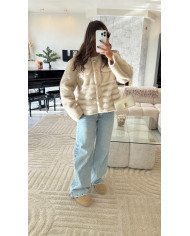 Fourrure Cardigan Beige
