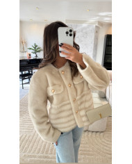 Fourrure Cardigan Beige