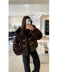 Fourrure léopard col Choco