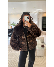 Fourrure léopard col Choco