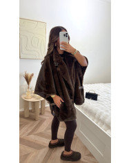 Bombardier sans manches Fourrure Choco