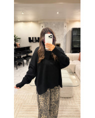 Fourrure à capuche noir