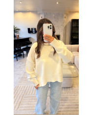 Pull viscose écru