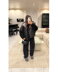 Doudoune sans manches réversible noir & grise