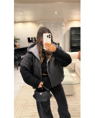 Doudoune sans manches réversible noir & grise