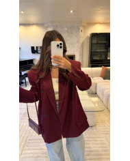 Blazer Burgundy Surpiqué