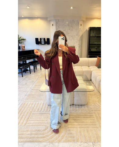 Blazer Burgundy Surpiqué