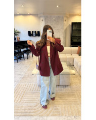 Blazer Burgundy Surpiqué