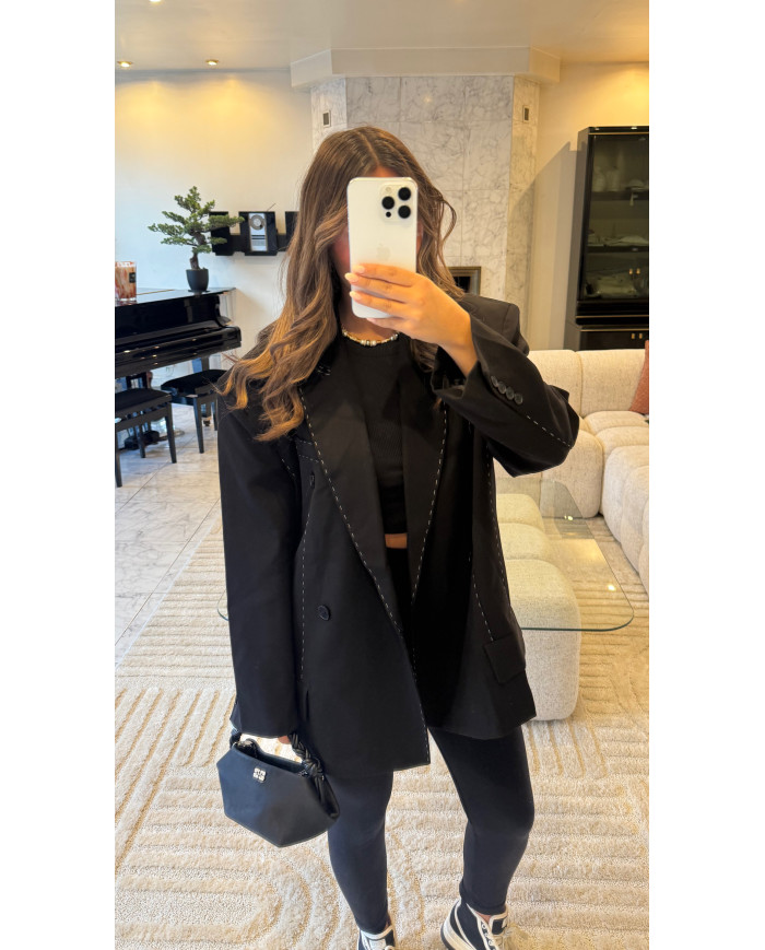 Blazer Black Surpiqué