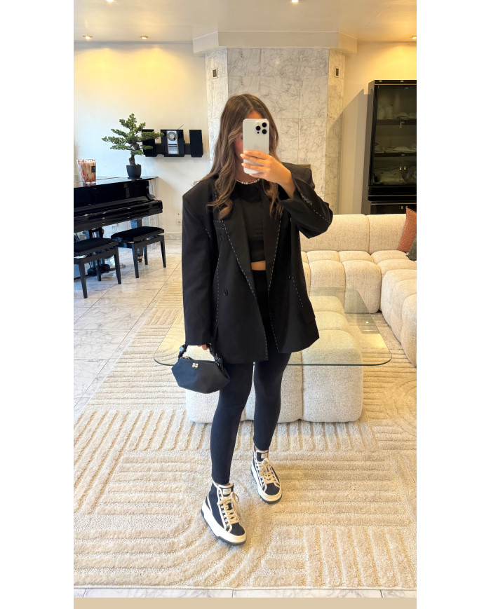 Blazer Black Surpiqué