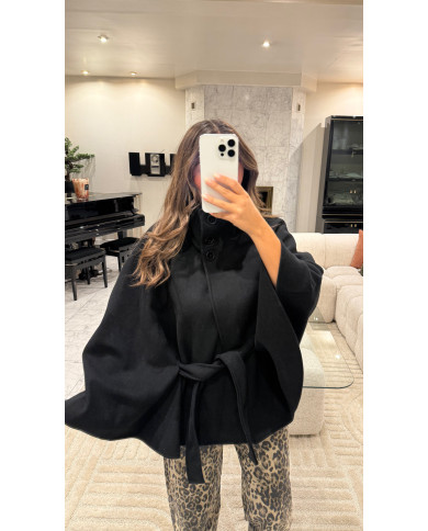 Veste cape noir
