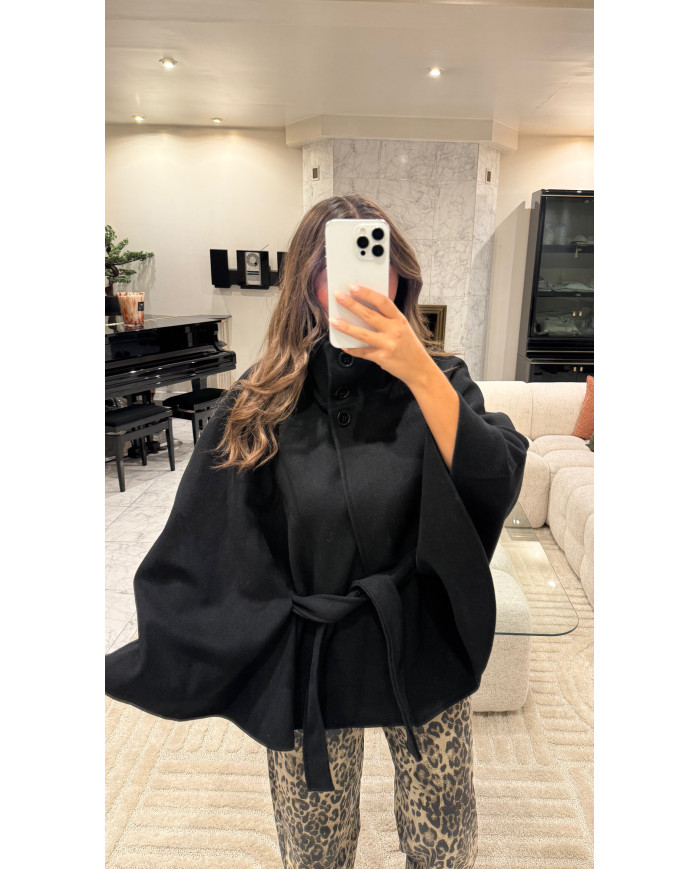 Veste cape noir