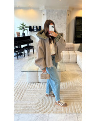 Pull Bi matière Gris & dentelle