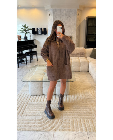 Cardigan maille oversize Choco