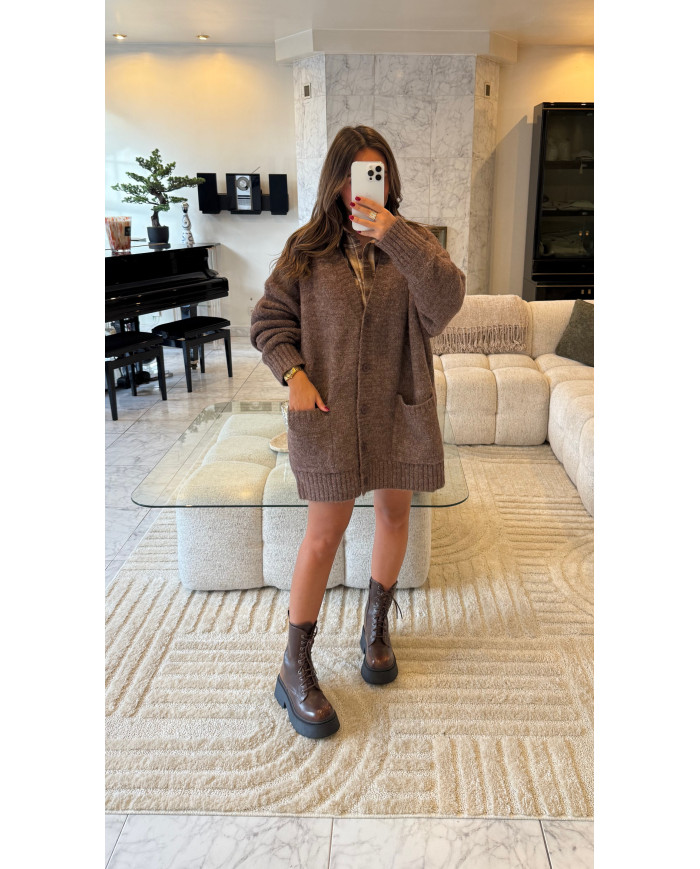 Cardigan maille oversize Choco