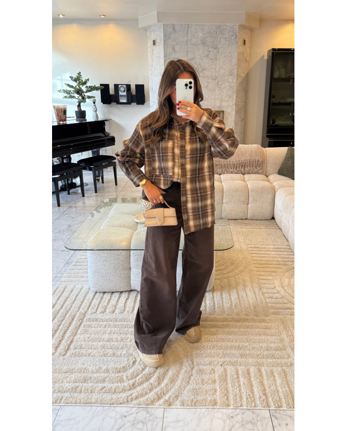 Chemise Hiver à rayures Choco