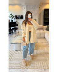 Cardigan maille oversize Écru