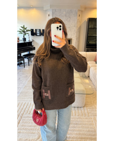 Pull maille H Choco