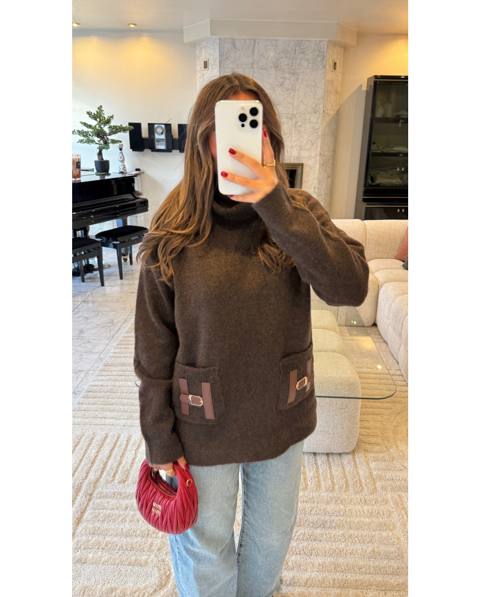 Pull maille H Choco