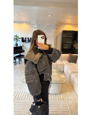 Veste Simili Hailey Grise