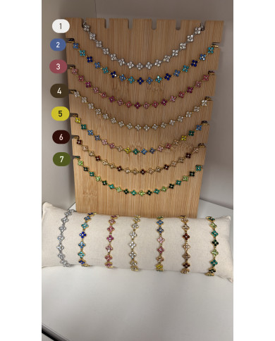 Collier Strass en acier inoxydable