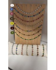 Collier Strass en acier inoxydable