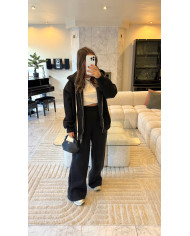 Ensemble molletonné jogging & gilet Noir