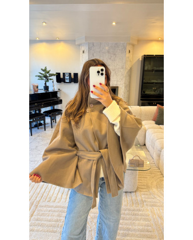 Veste cape Taupe