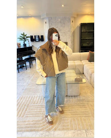 Doudoune réversible taupe & Choco