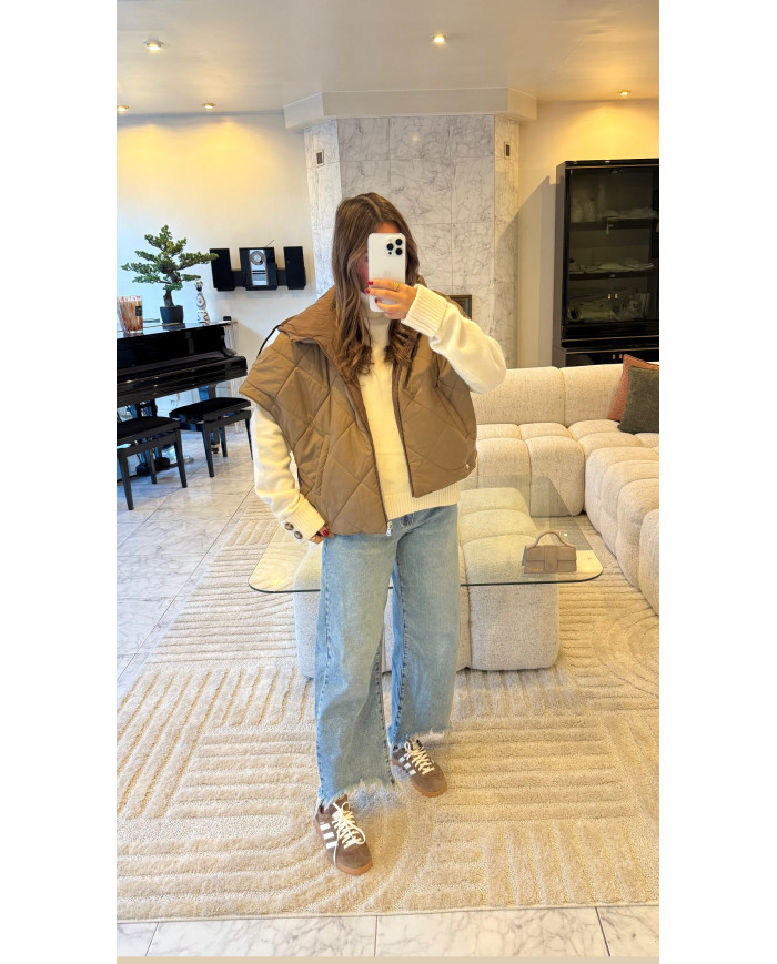 Doudoune réversible taupe & Choco