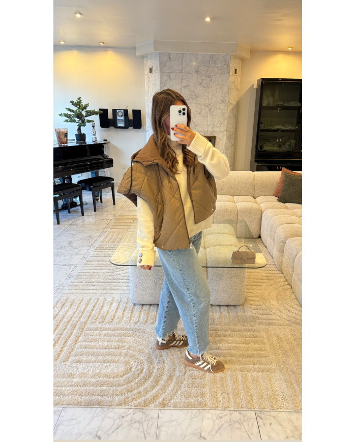 Doudoune réversible taupe & Choco