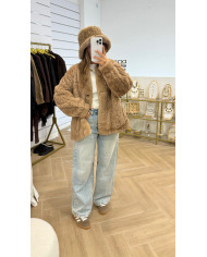 Veste fourrure Pilou Camel