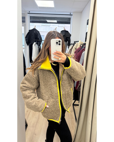 Gilet taupe dupe Z Jaune expédié samedi