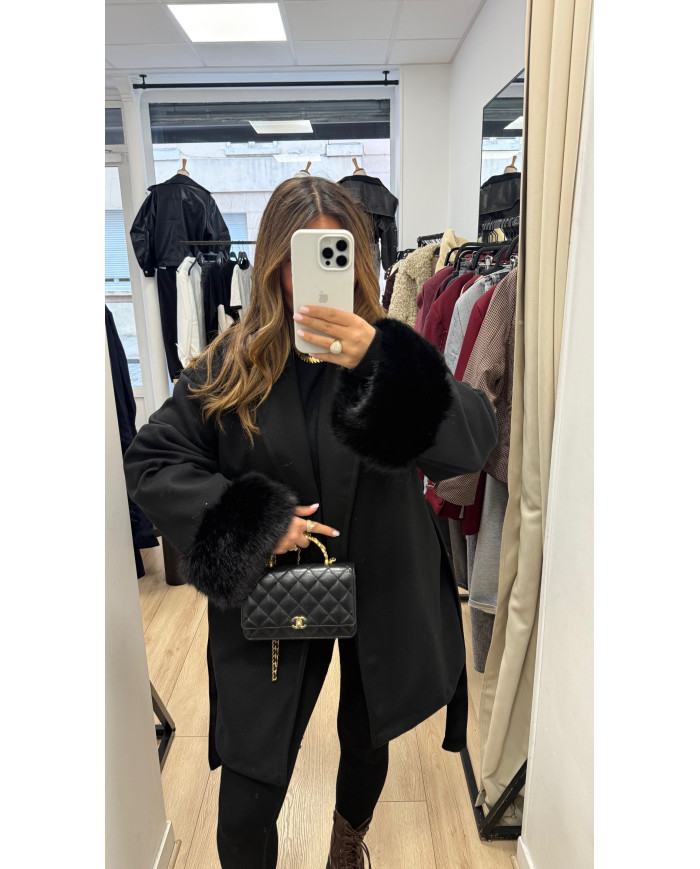 Manteaux Aylin fourrure Noir