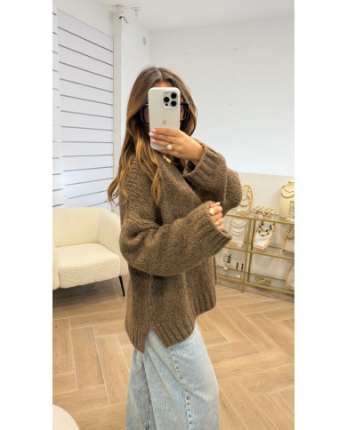 Pull Cosy Loose taupe
