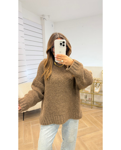 Pull Cosy Loose taupe