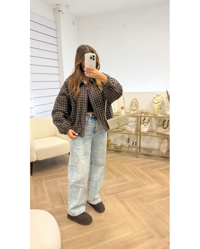 Veste bombers Carreaux Choco  Z