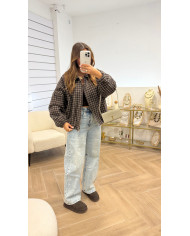 Veste Longue fourrure Pilou Choco