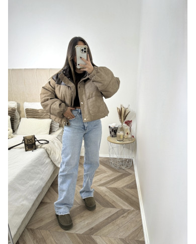 Doudoune Bicolore Taupe & Camel