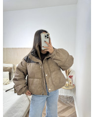 Doudoune Bicolore Taupe & Camel