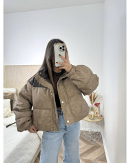 Doudoune Bicolore Taupe & Camel